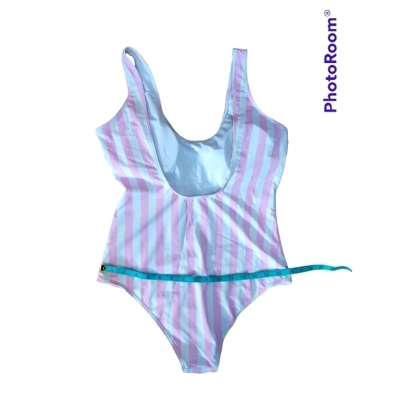 PatPat NWT L Pink and White stripe with Pineapple head and sunglasses 1 piece - Picture 9 of 16